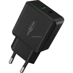 Handy Ladegeräte Ansmann Home Charger HC218PD, Ladegerät (schwarz, Power Delivery & Quick Charge Technologie)