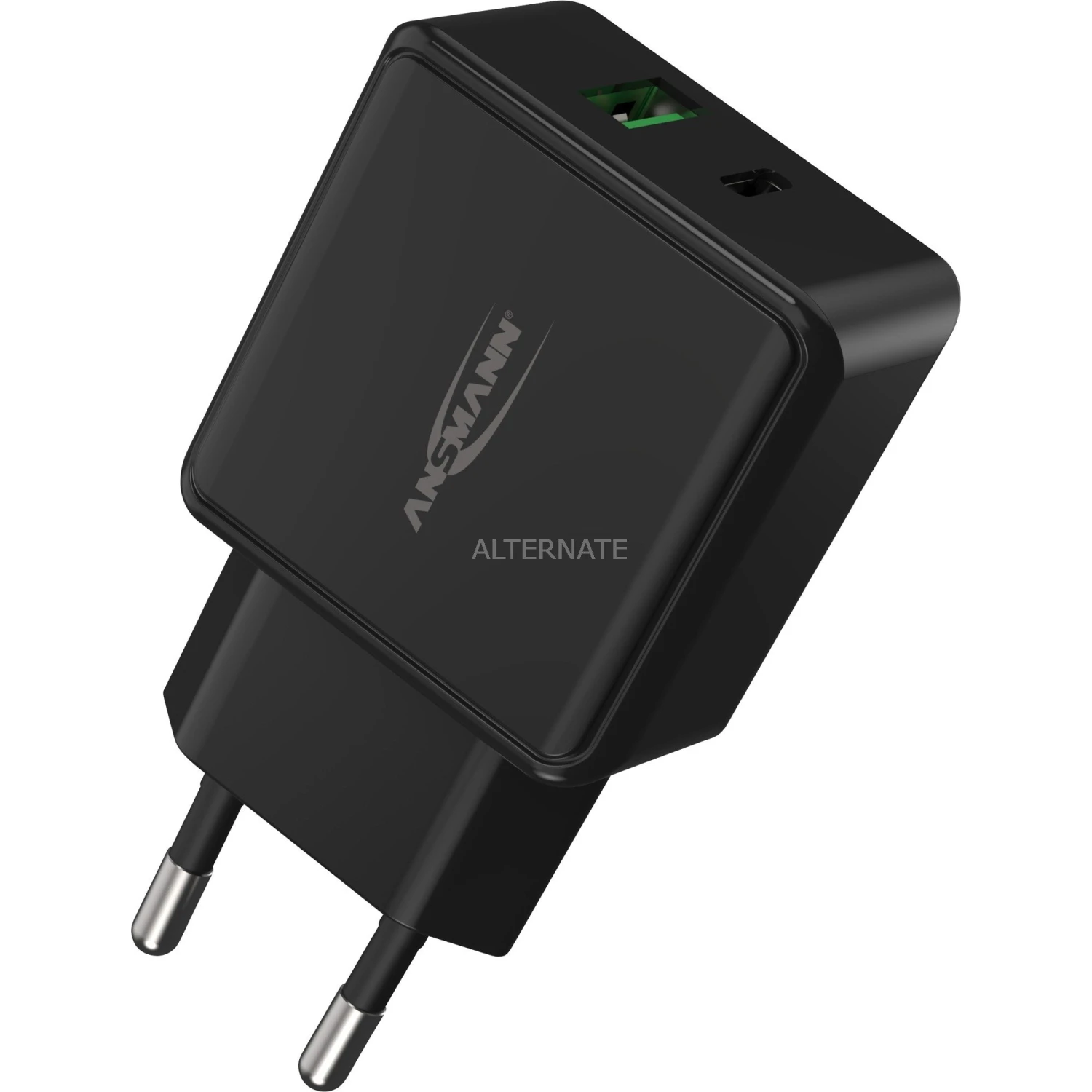 Handy Ladegeräte Ansmann Home Charger HC218PD, Ladegerät (schwarz, Power Delivery & Quick Charge Technologie)