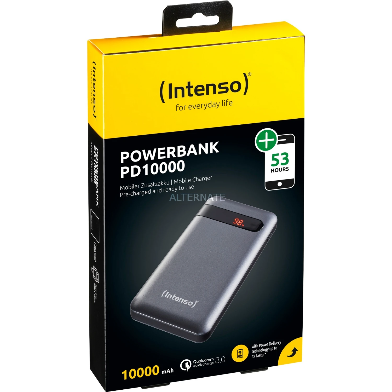 Powerbanks Intenso PD10000, Powerbank (grau, 10000 MAh) – Bild 4