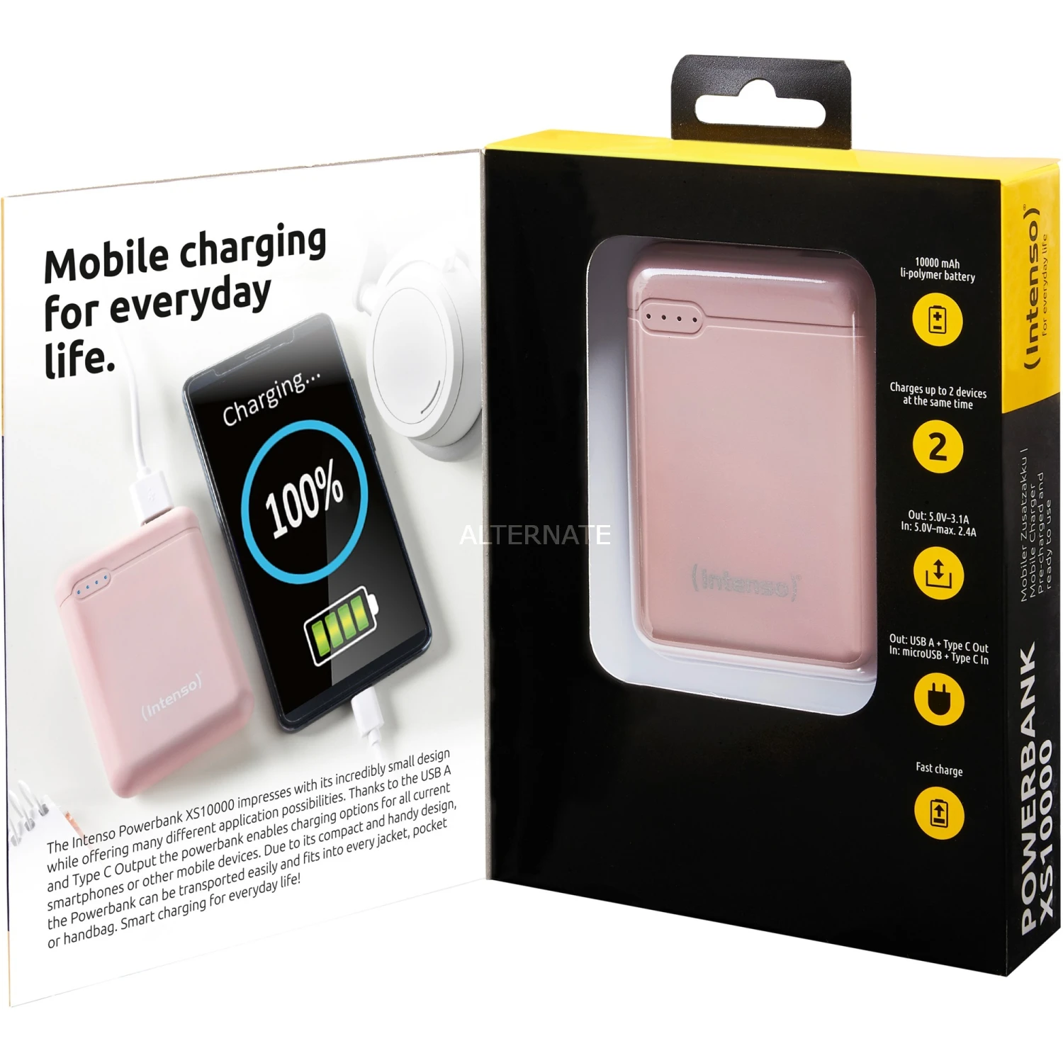 Powerbanks Intenso XS10000, Powerbank (rosa, 10.000 MAh) – Bild 6