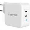 Handy Ladegeräte Nevox 100W DUAL USB-C Power Delivery, Ladegerät (weiß)