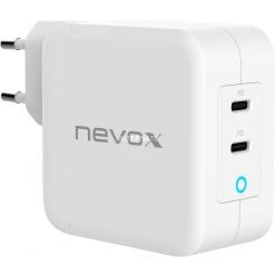 Handy Ladegeräte Nevox 100W DUAL USB-C Power Delivery, Ladegerät (weiß)