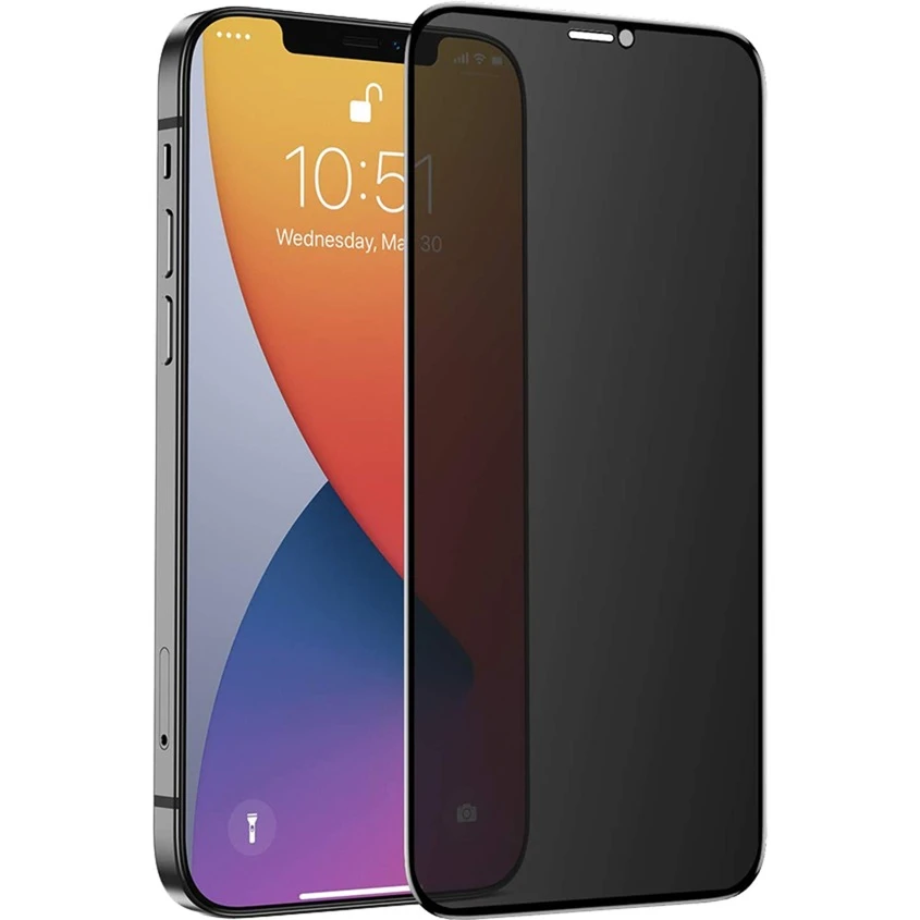 Displayschutzfolien Nevox NEVOGLASS 3D PRIVACY, Schutzfolie (transparent, IPhone 14 Pro)