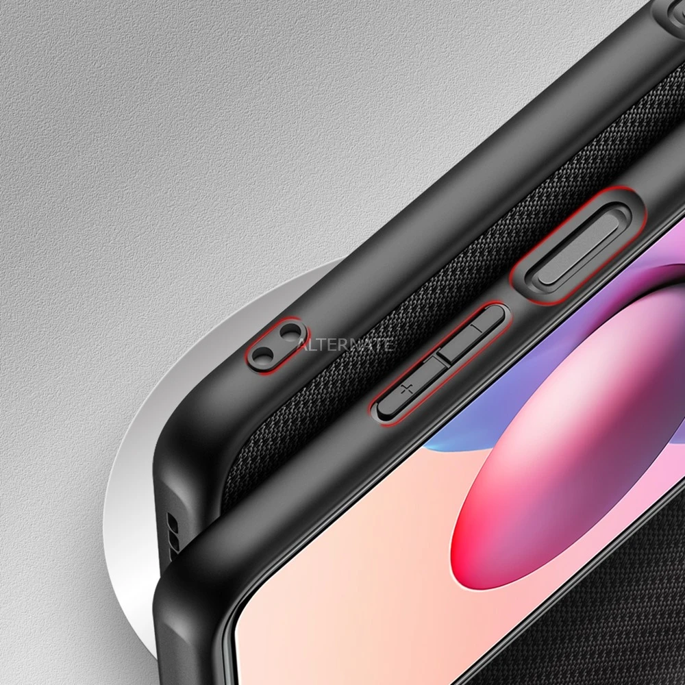 Handy Hüllen Nevox StyleShell NYLO, Handyhülle (schwarz, Xiaomi Redmi Note 10/10S) – Bild 2