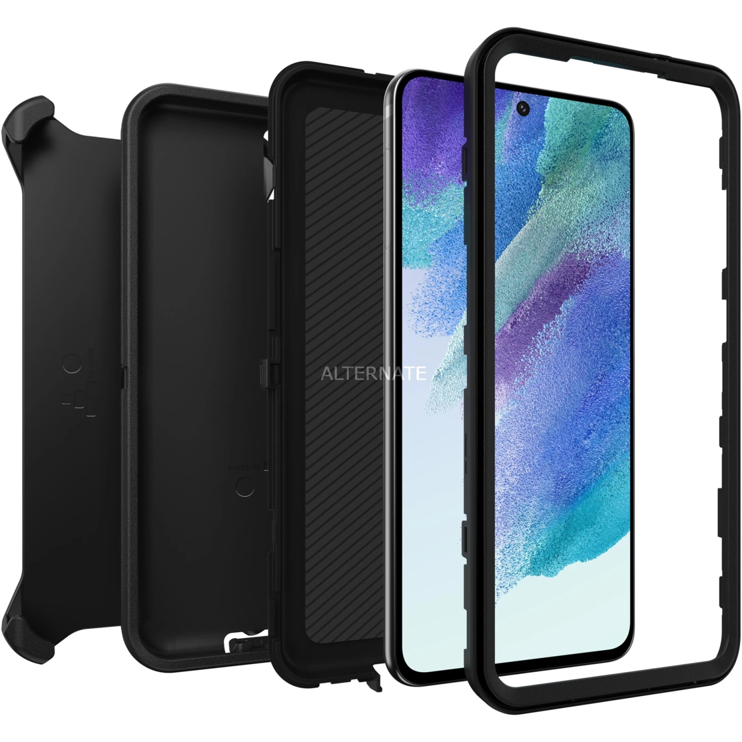 Handy Hüllen Otterbox Defender, Schutzhülle (schwarz, Samsung Galaxy S21 FE 5G) – Bild 6