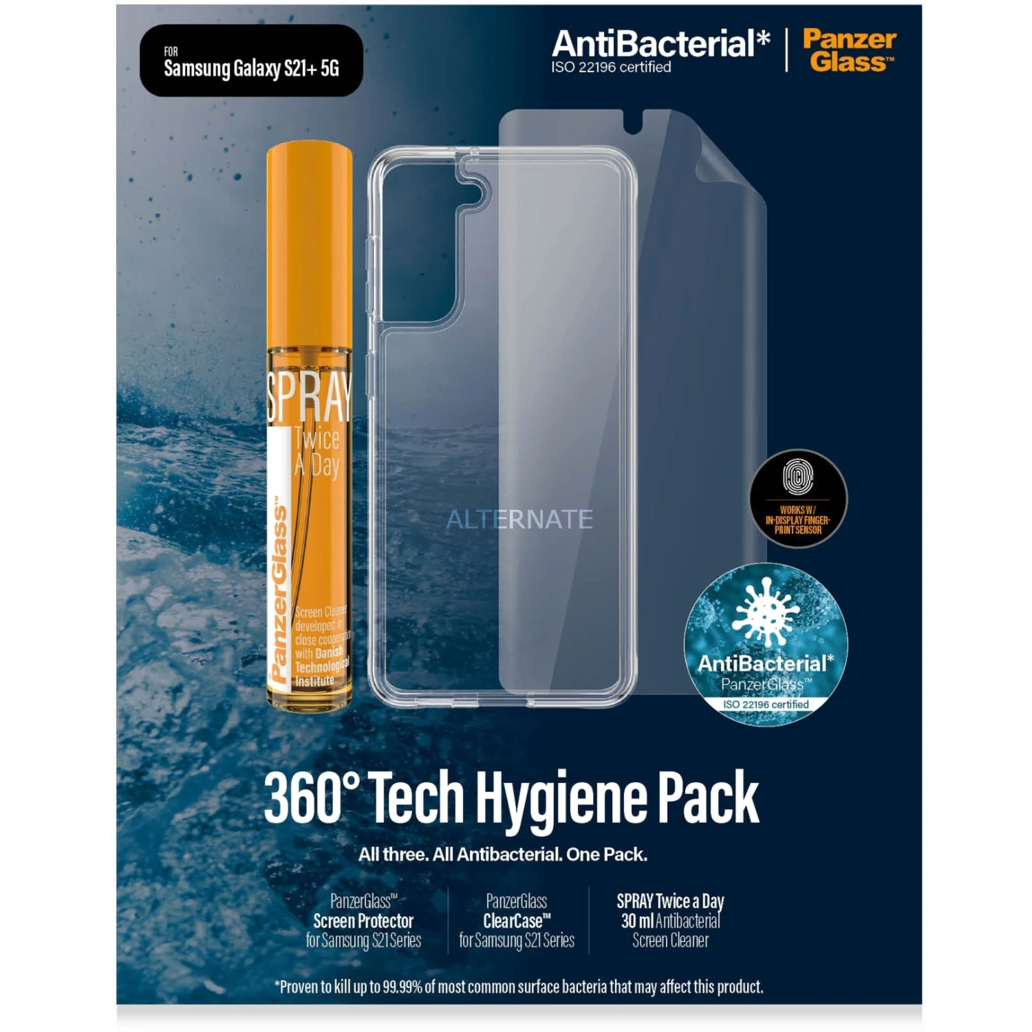 Displayschutzfolien PanzerGlass 360° Tech Hygiene Pack, Schutzfolie (transparent, Samsung Galaxy S21+ 5G) – Bild 2