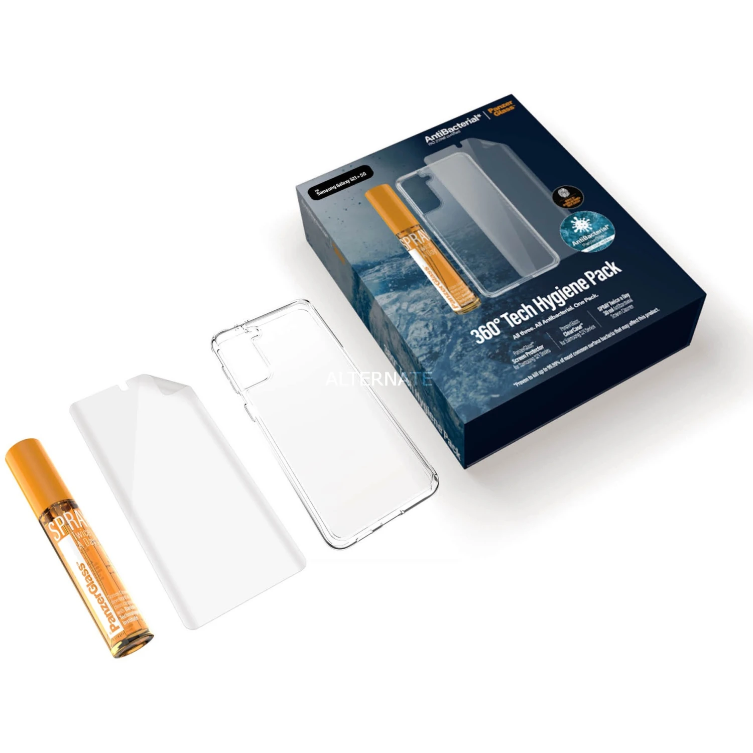 Displayschutzfolien PanzerGlass 360° Tech Hygiene Pack, Schutzfolie (transparent, Samsung Galaxy S21+ 5G) – Bild 3