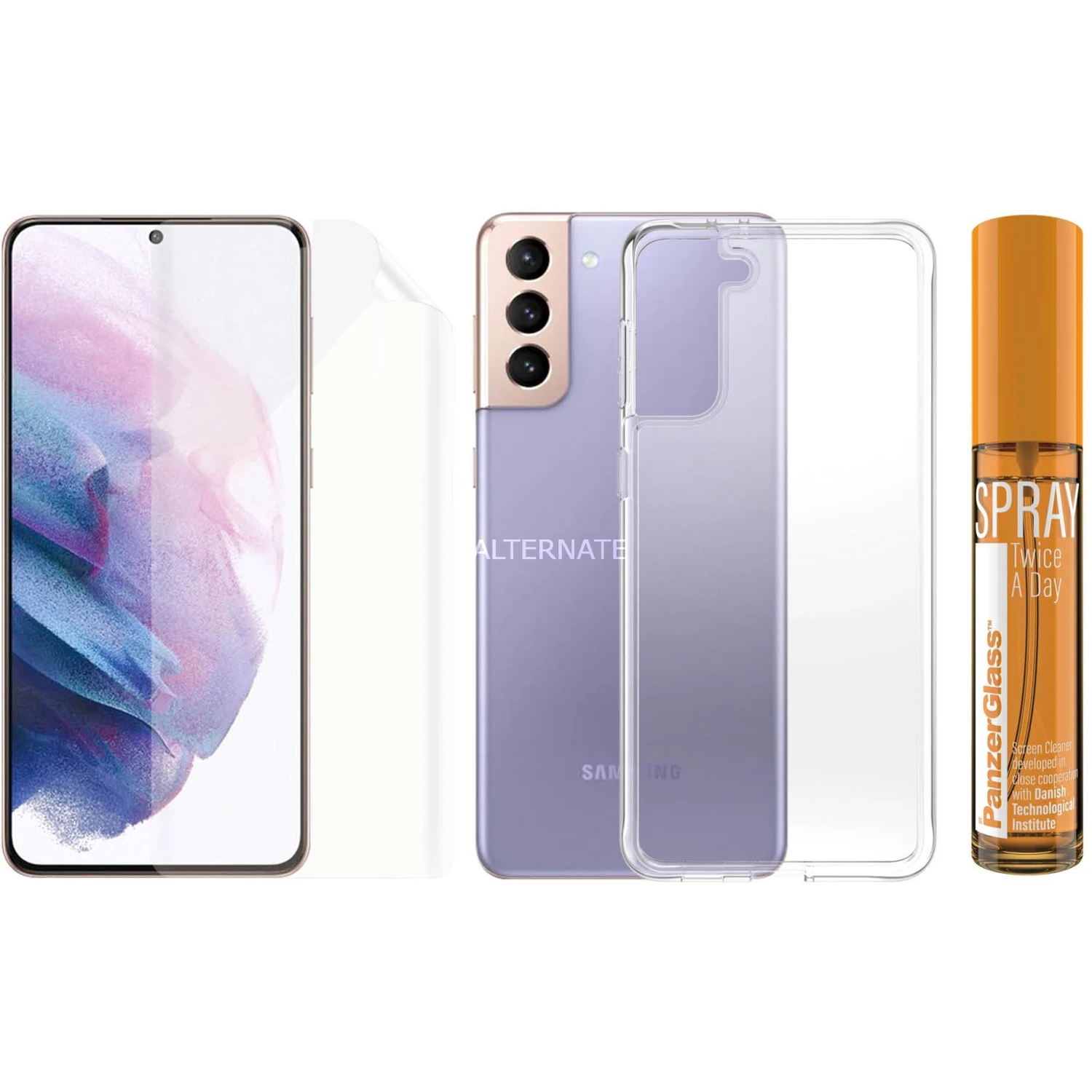 Displayschutzfolien PanzerGlass 360° Tech Hygiene Pack, Schutzfolie (transparent, Samsung Galaxy S21+ 5G) – Bild 6