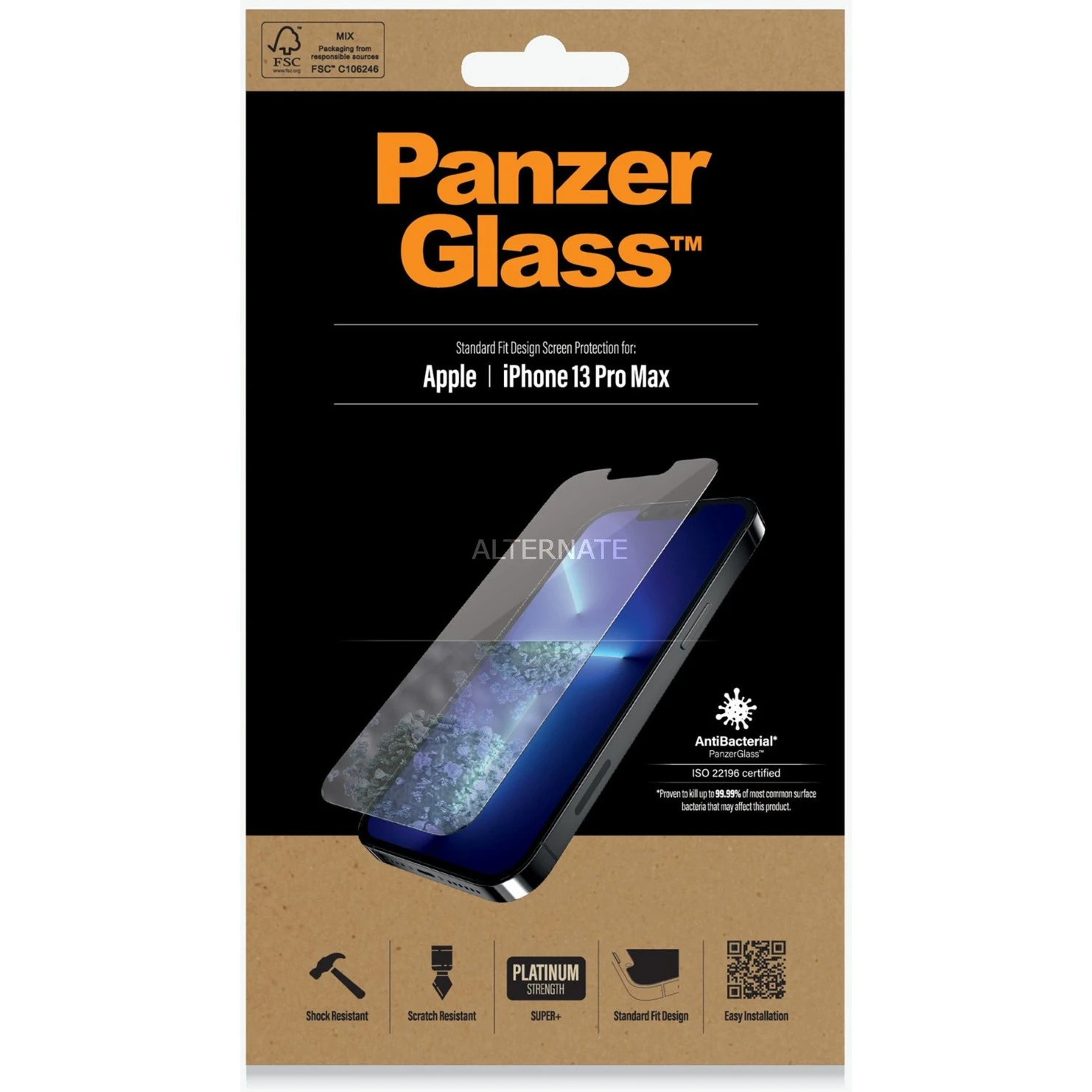 Displayschutzfolien PanzerGlass Bildschirmschutz, Schutzfolie (transparent, IPhone 13 Pro Max) – Bild 2