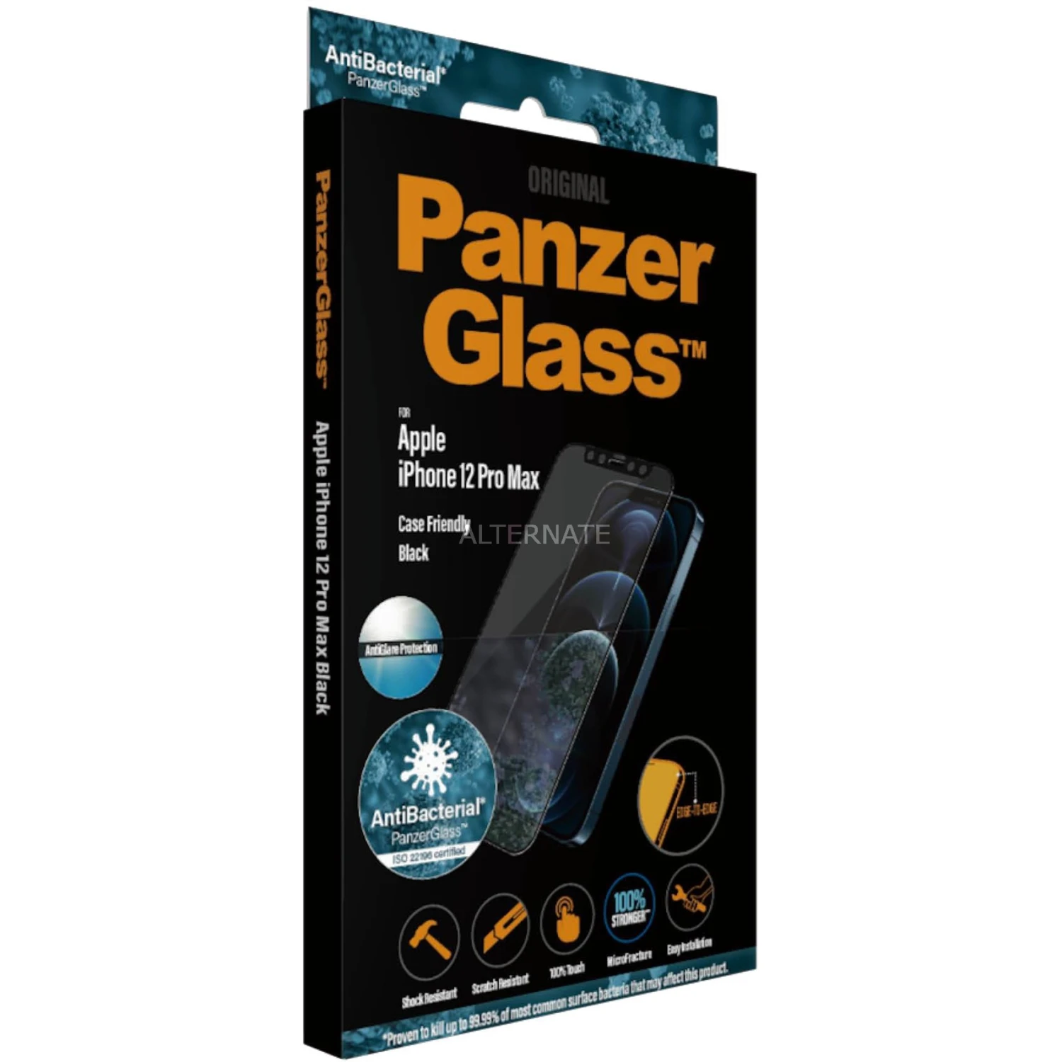Displayschutzfolien PanzerGlass Displayschutz Anti-Glare, Schutzfolie (transparent, IPhone 12 Pro Max)