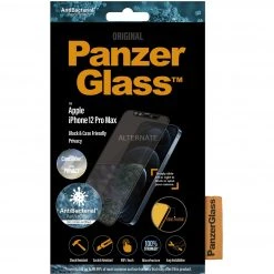 Displayschutzfolien PanzerGlass Displayschutz Dual-Privacy, Schutzfolie (schwarz, IPhone 12 Pro Max)