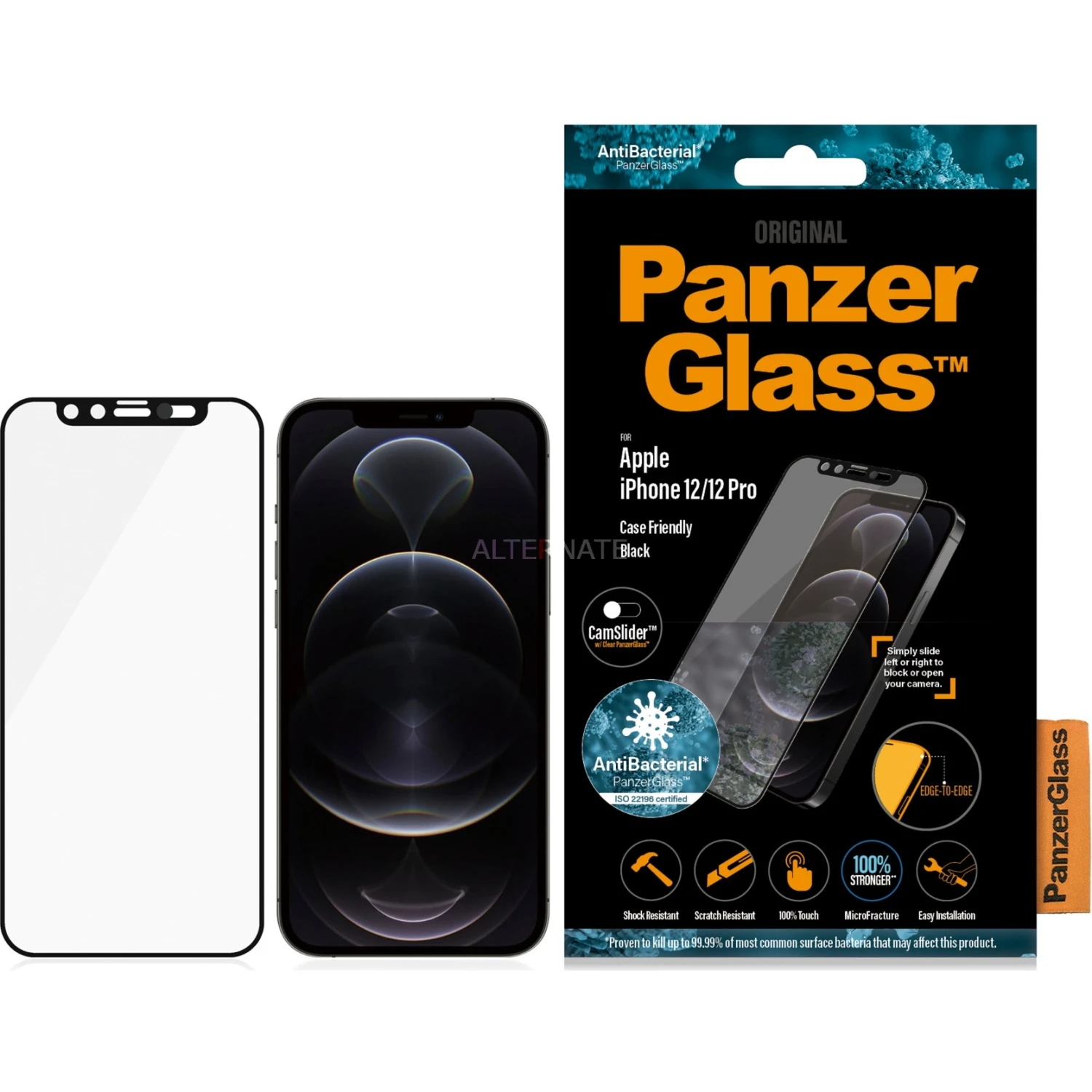 Displayschutzfolien PanzerGlass Displayschutz, Schutzfolie (transparent, IPhone 12 | 12 Pro) – Bild 3
