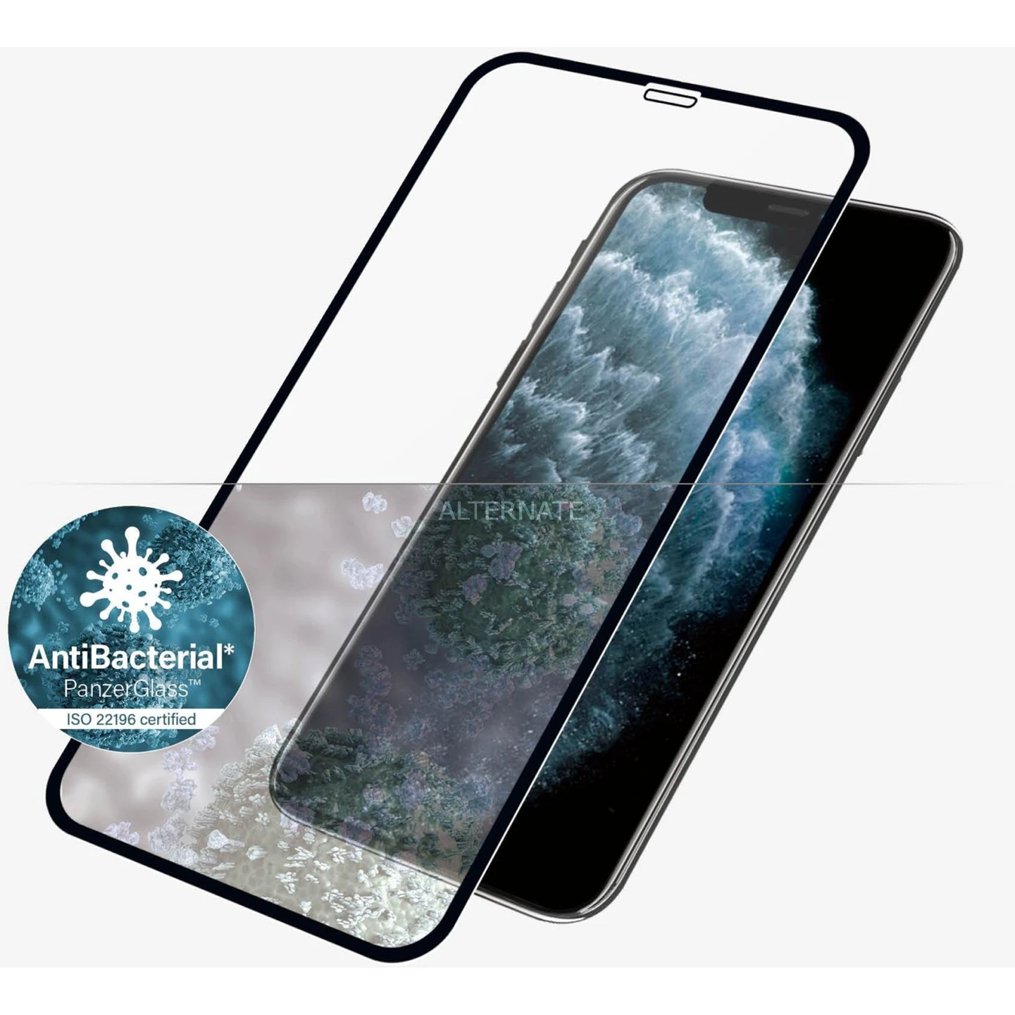 Displayschutzfolien PanzerGlass Displayschutz, Schutzfolie (transparent/schwarz, IPhone X/Xs/11 Pro) – Bild 4