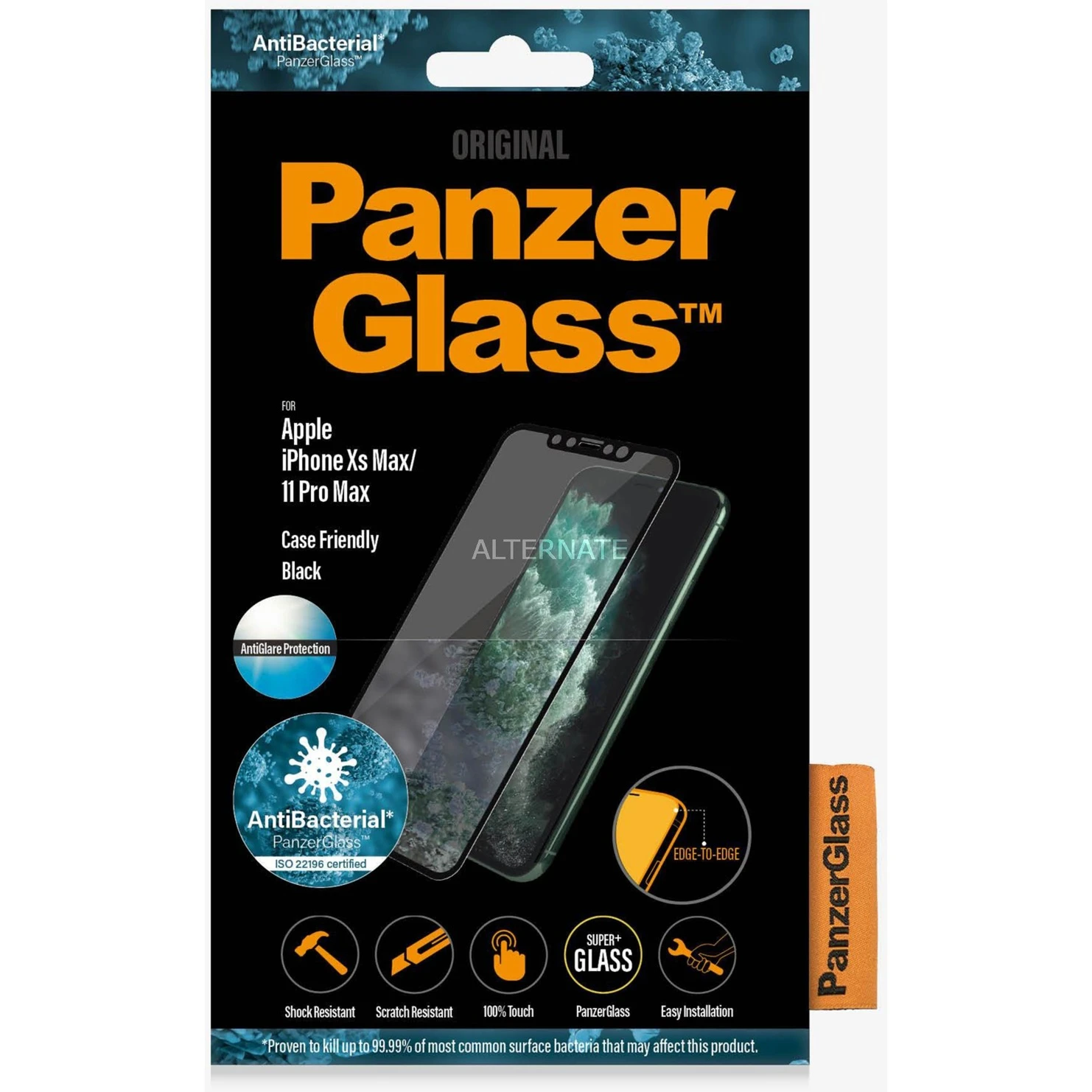 Displayschutzfolien PanzerGlass Displayschutz, Schutzfolie (transparent/schwarz, IPhone Xs Max/11 Pro Max) – Bild 2