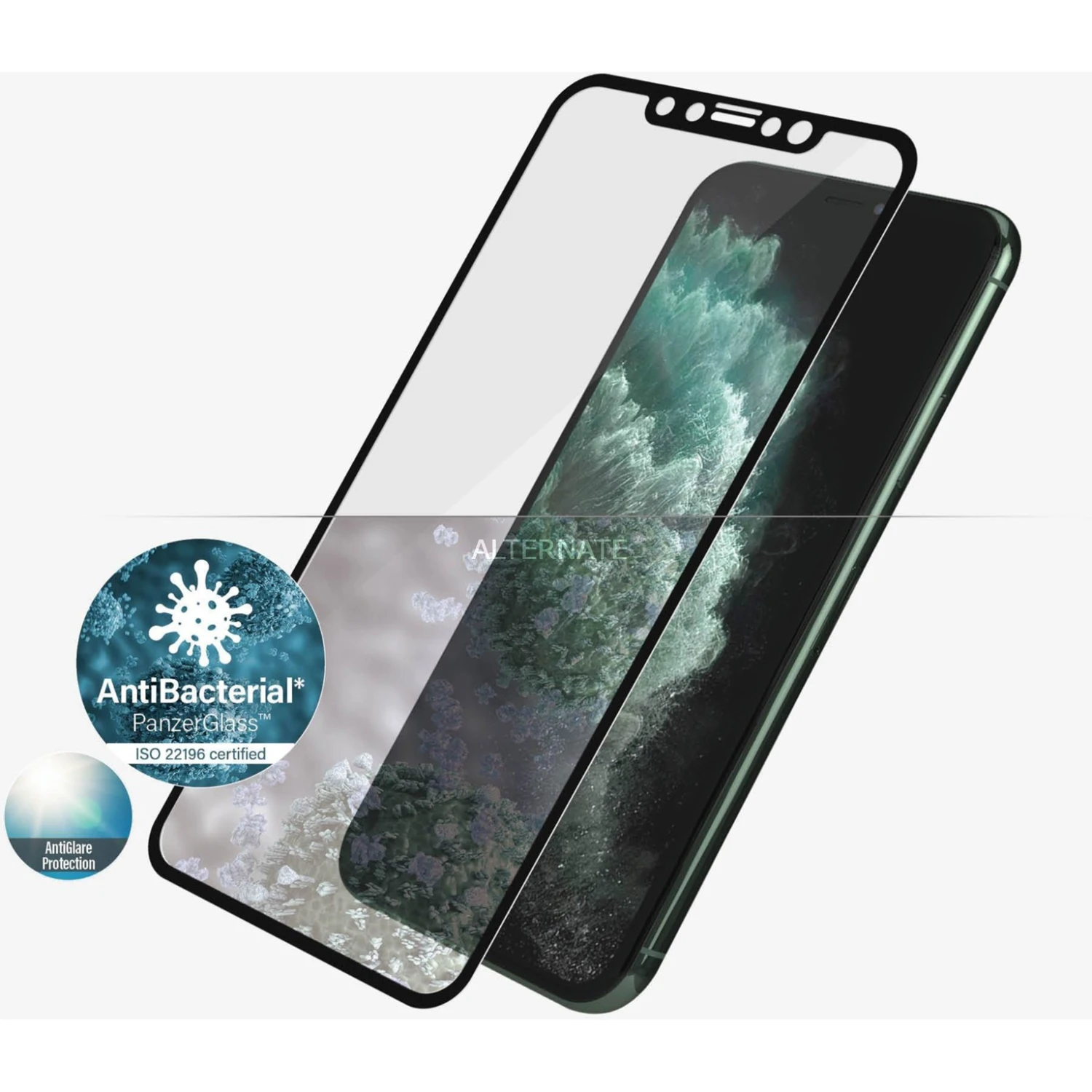 Displayschutzfolien PanzerGlass Displayschutz, Schutzfolie (transparent/schwarz, IPhone Xs Max/11 Pro Max) – Bild 4