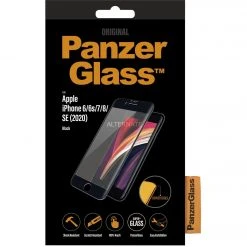 Displayschutzfolien PanzerGlass Displayschutz, Schutzfolie (transparent/schwarz, IPhone SE (2.Generation), IPhone 8/7, IPhone 6S/6)