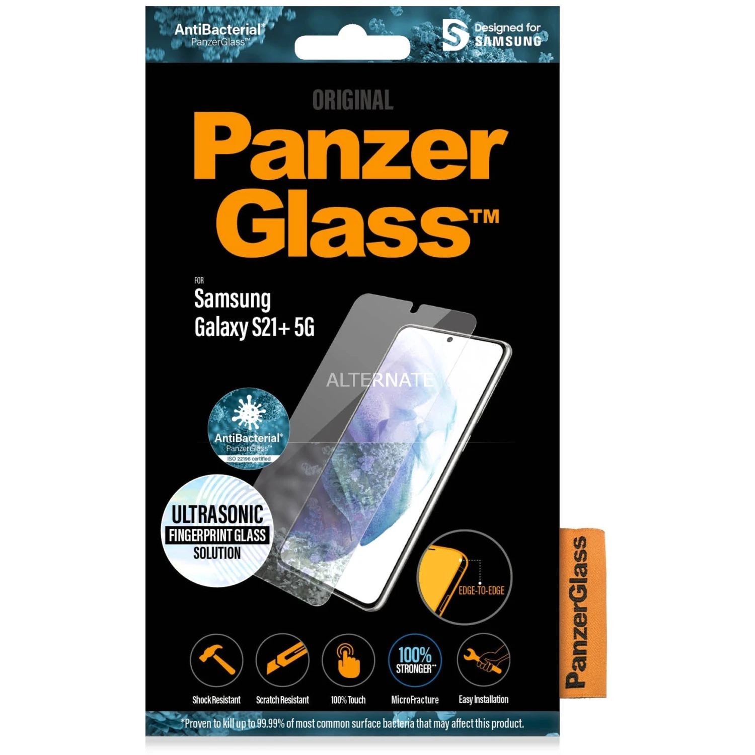 Displayschutzfolien PanzerGlass Displayschutz, Schutzfolie (transparent, Samsung Galaxy S21+ 5G) – Bild 2