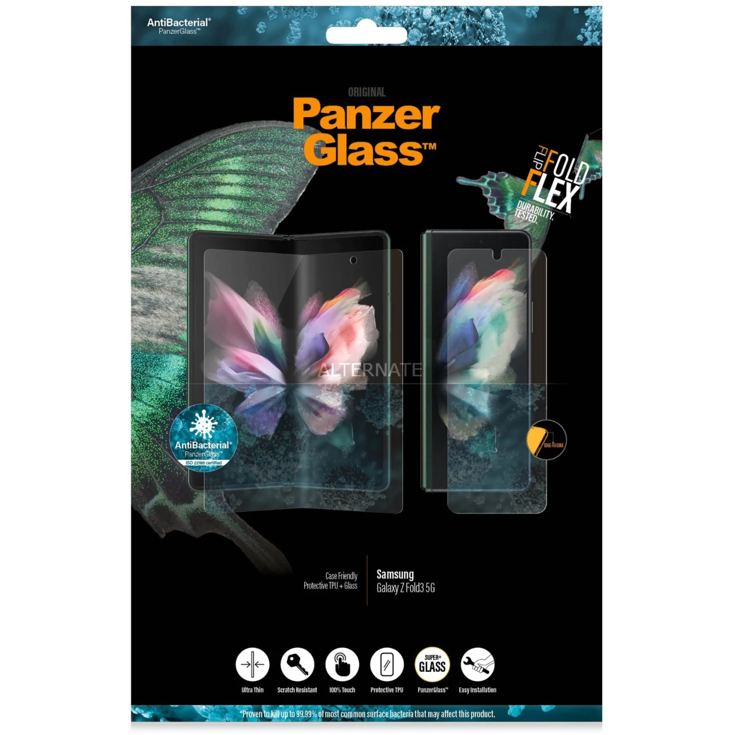 Displayschutzfolien PanzerGlass Displayschutz, Schutzfolie (transparent, Samsung Galaxy Z Fold3 5G) – Bild 2