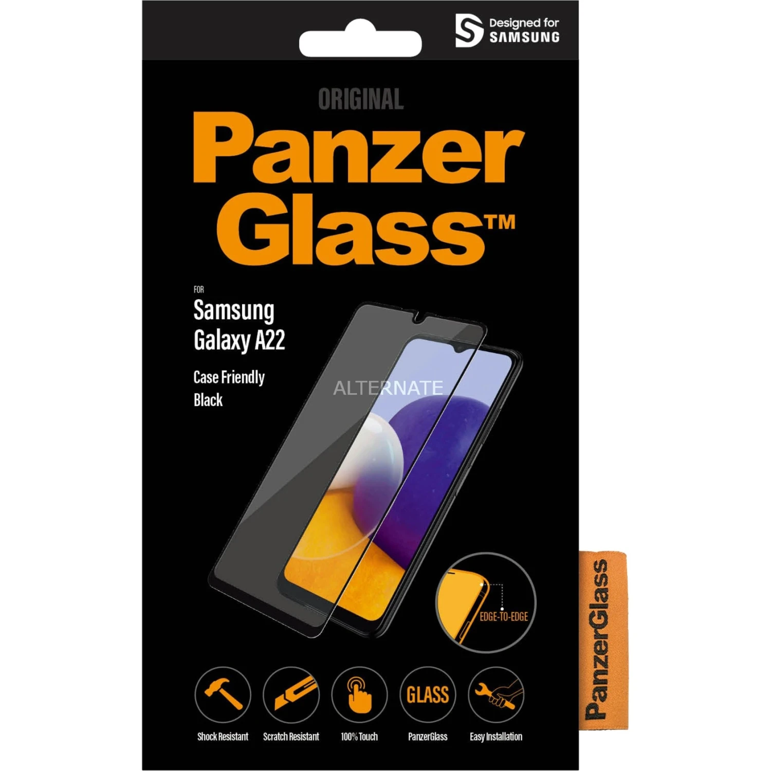 Displayschutzfolien PanzerGlass Displayschutz, Schutzfolie (transparent, Samsung Galaxy A22) – Bild 2