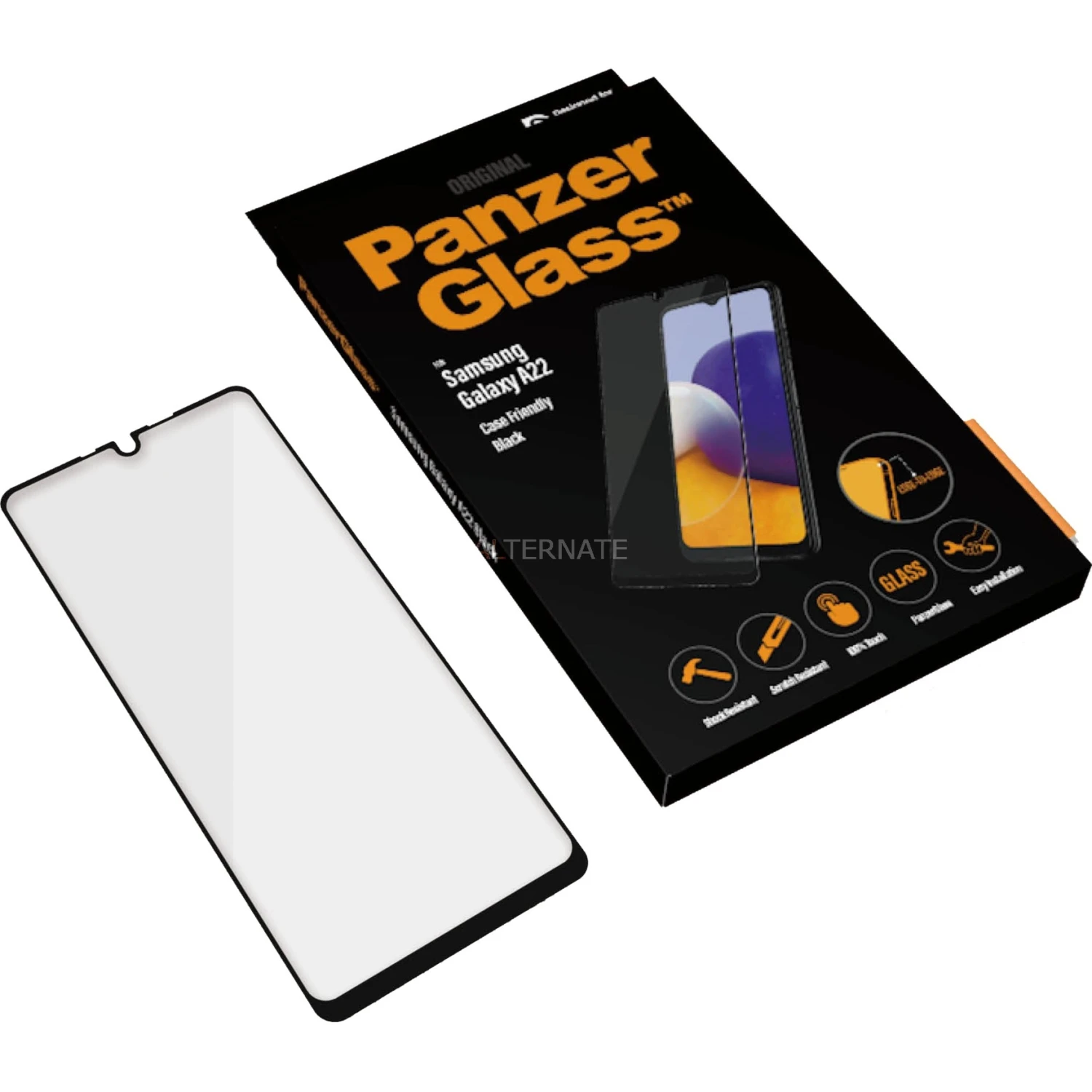 Displayschutzfolien PanzerGlass Displayschutz, Schutzfolie (transparent, Samsung Galaxy A22) – Bild 3