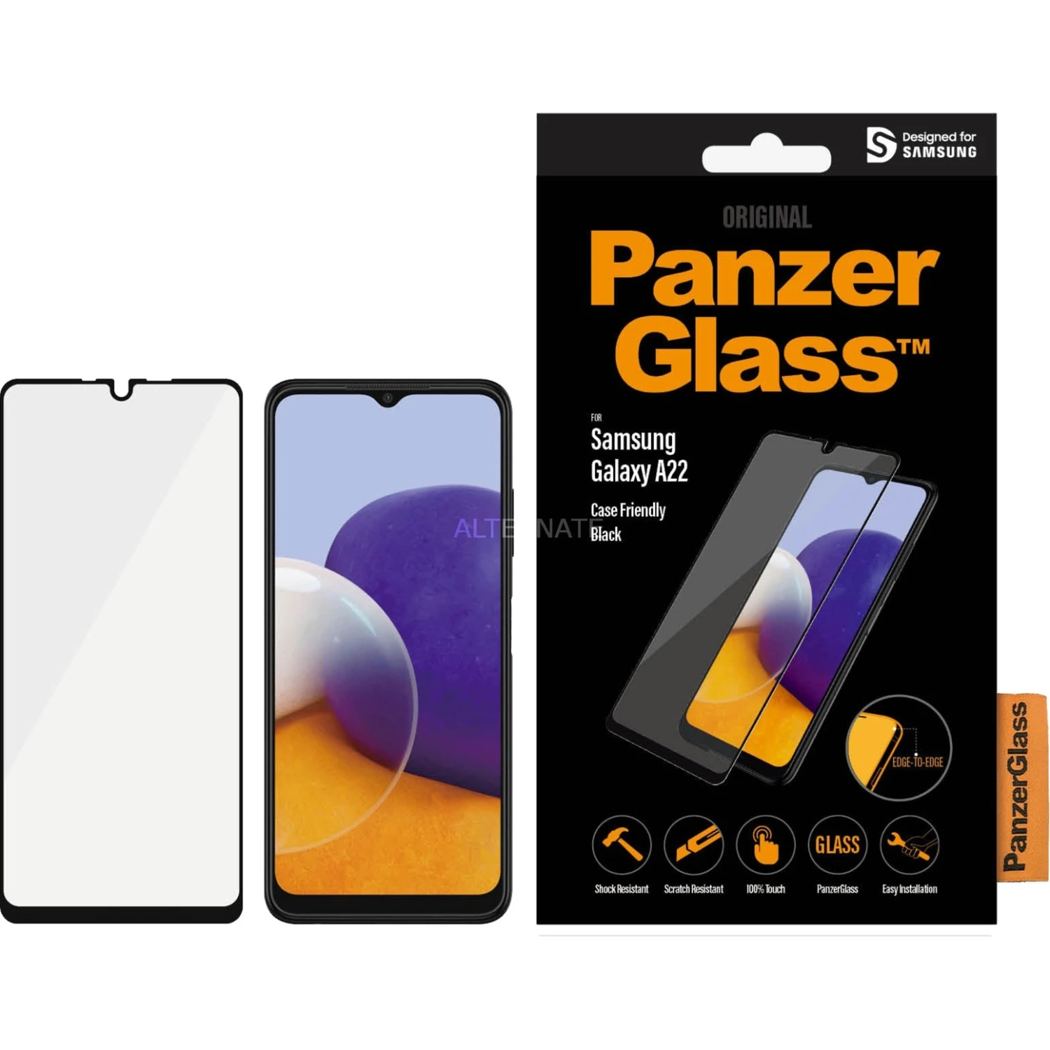 Displayschutzfolien PanzerGlass Displayschutz, Schutzfolie (transparent, Samsung Galaxy A22) – Bild 4