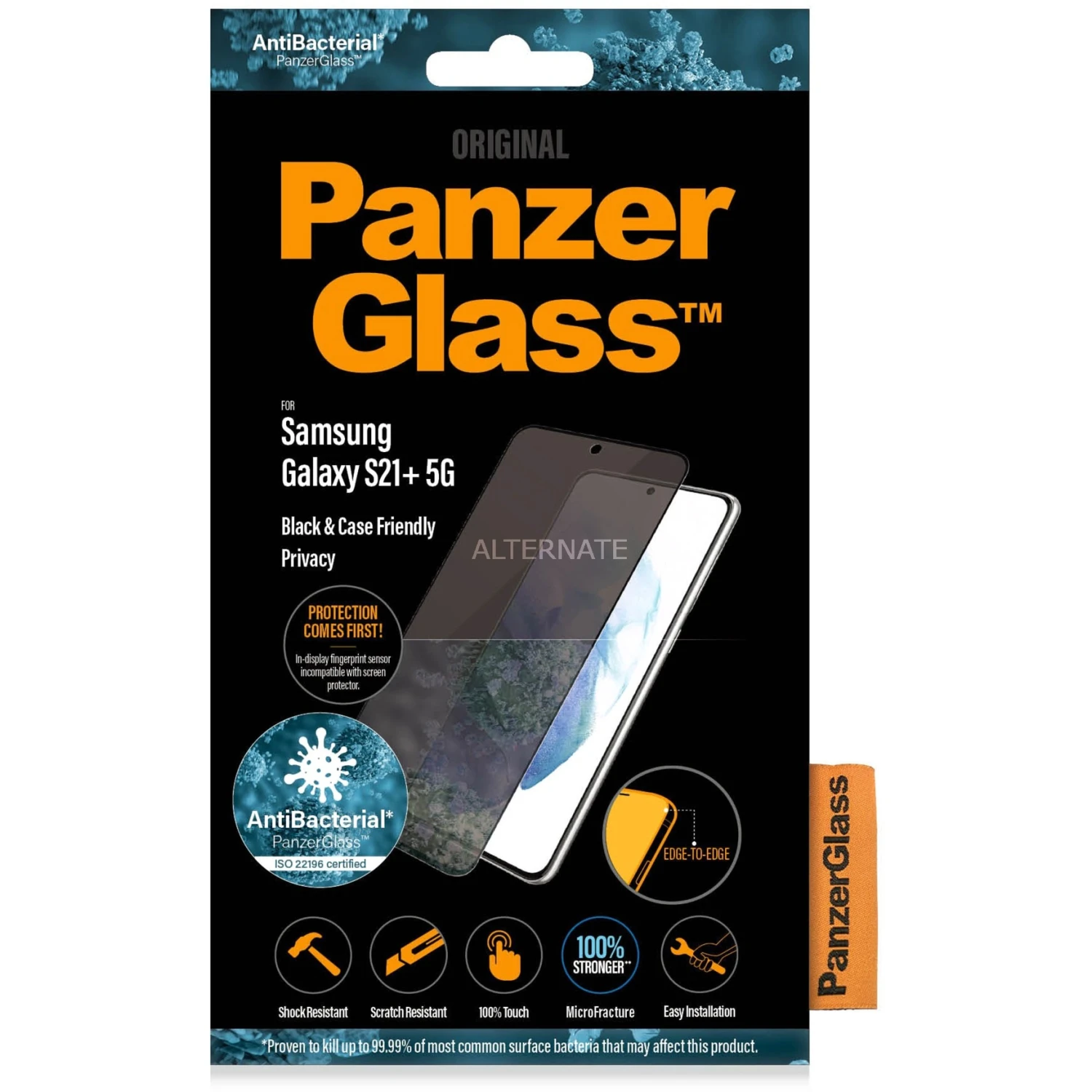 Displayschutzfolien PanzerGlass Privacy Displayschutz, Schutzfolie (transparent, Samsung Galaxy S21+) – Bild 2