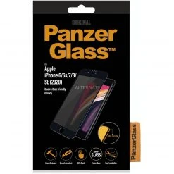 Displayschutzfolien PanzerGlass Privacy Filter, Schutzfolie (schwarz, IPhone SE (3./2.Generation), IPhone 8/7, IPhone 6S/6)