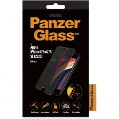 Displayschutzfolien PanzerGlass Privacy Filter, Schutzfolie (schwarz, IPhone SE (3./2.Generation), IPhone 8/7, IPhone 6S/6)
