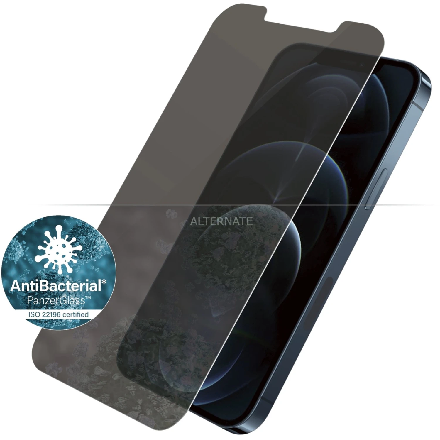 Displayschutzfolien PanzerGlass Privacy, Schutzfolie (schwarz, IPhone 12 Pro Max) – Bild 2