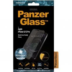 Displayschutzfolien PanzerGlass Privacy, Schutzfolie (schwarz, IPhone 12 | 12 Pro)