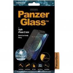 Displayschutzfolien PanzerGlass Privacy, Schutzfolie (schwarz, IPhone 12 Mini)