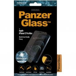 Displayschutzfolien PanzerGlass Privacy, Schutzfolie (schwarz, IPhone 12 Pro Max)