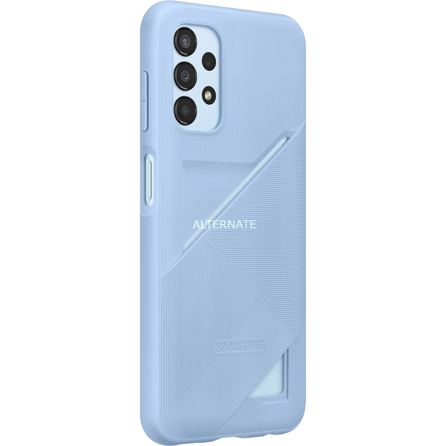 Handy Hüllen SAMSUNG Card Slot Cover, Handyhülle (hellblau, Samsung Galaxy A13) – Bild 2