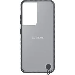 Handy Hüllen SAMSUNG Clear Protective Cover, Handyhülle (transparent/schwarz, Samsung Galaxy S21 Ultra 5G)