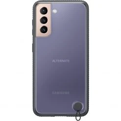 Handy Hüllen SAMSUNG Clear Protective Cover, Handyhülle (transparent/weiß, Samsung Galaxy S21 5G)