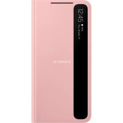 Handy Hüllen SAMSUNG Clear View Cover, Handyhülle (pink, Samsung Galaxy S21 5G)