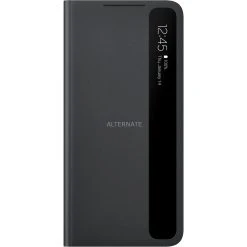 Handy Hüllen SAMSUNG Clear View Cover, Handyhülle (schwarz, Samsung Galaxy S21+ 5G)