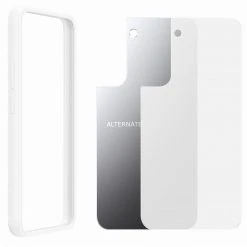 Handy Hüllen SAMSUNG Frame Cover, Handyhülle (weiß/transparent, Samsung Galaxy S22+)