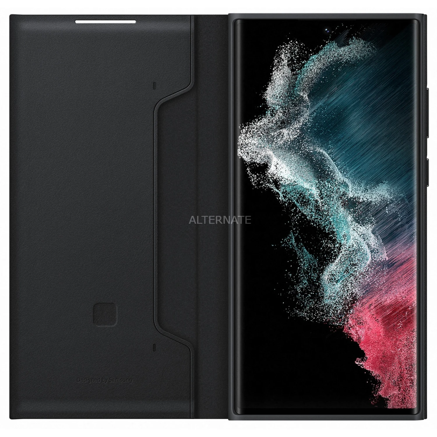 Handy Hüllen SAMSUNG LED View Cover, Handyhülle (schwarz, Samsung Galaxy S22 Ultra) – Bild 3