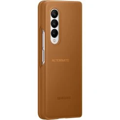 Handy Hüllen SAMSUNG Leather Cover, Handyhülle (schwarz, Samsung Galaxy Z Fold3 5G)