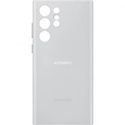 Handy Hüllen SAMSUNG Leather Cover, Handyhülle (grau, Samsung Galaxy S22 Ultra)