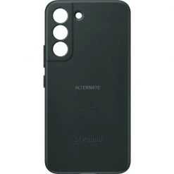 Handy Hüllen SAMSUNG Leather Cover, Handyhülle (dunkelgrün, Samsung Galaxy S22)