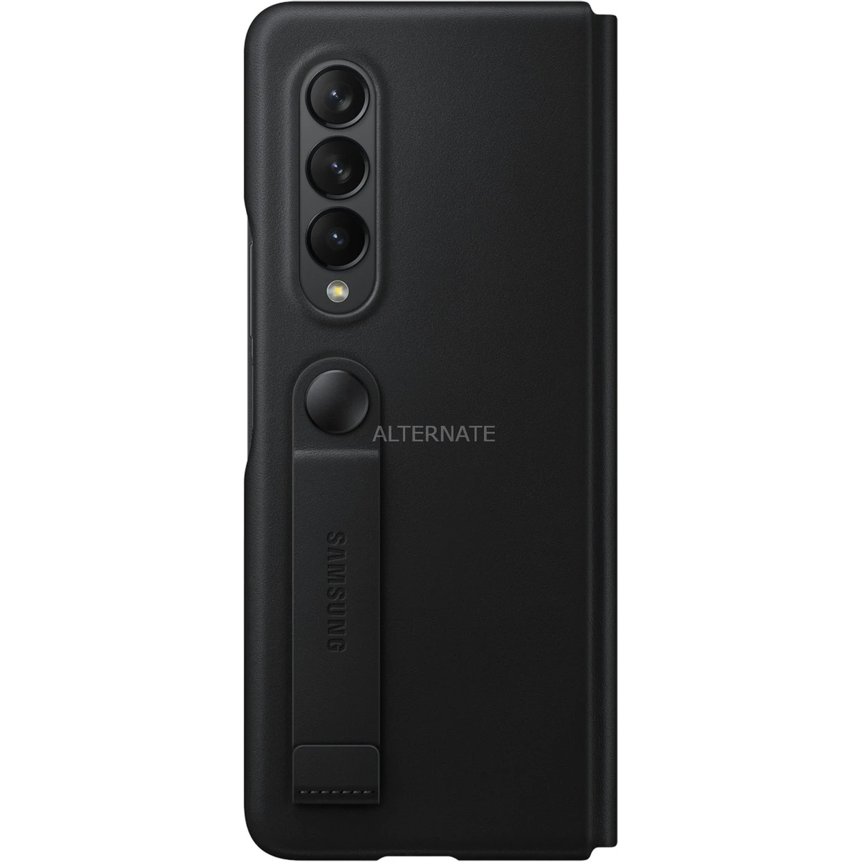 Handy Hüllen SAMSUNG Leather Flip Cover, Handyhülle (schwarz, Samsung Galazxy Z Fold3 5G) – Bild 2