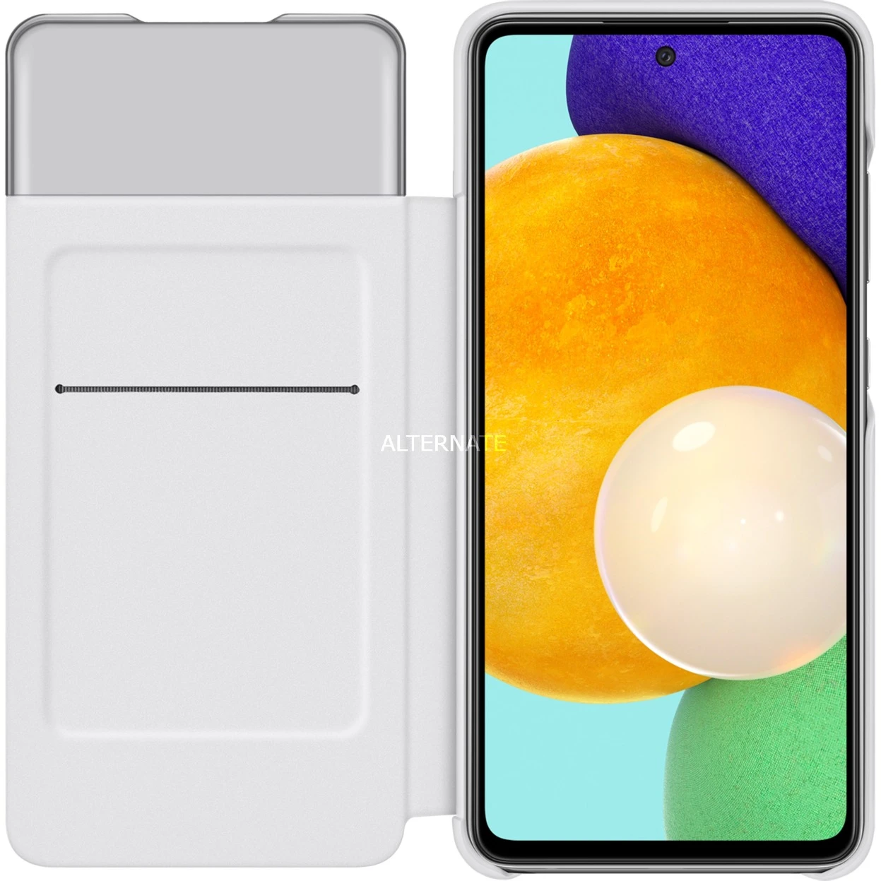 Handy Hüllen SAMSUNG S View Wallet Cover, Handyhülle (weiß, Samsung Galaxy A52 | A52 5G) – Bild 3