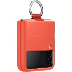 Handy Hüllen SAMSUNG Silicone Cover Ring, Handyhülle (rot, Samsung Galaxy Z Flip3 5G)