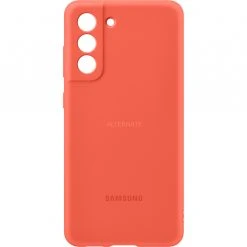 Handy Hüllen SAMSUNG Silicone Cover, Handyhülle (koralle, Samsung Galaxy S21 FE)