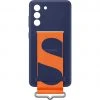 Handy Hüllen SAMSUNG Silicone Cover With Strap, Handyhülle (dunkelblau/orange, Samsung Galaxy S21 FE 5G)