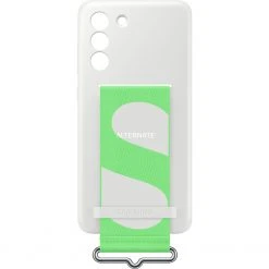 Handy Hüllen SAMSUNG Silicone Cover With Strap, Handyhülle (weiß, Samsung Galaxy S21 FE 5G)