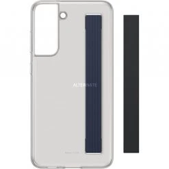 Handy Hüllen SAMSUNG Slim Strap Cover, Handy (schwarz/schwarz, Samsung Galaxy S21 FE)