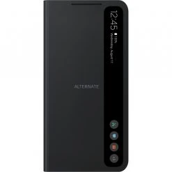 Handy Hüllen SAMSUNG Smart Clear View Cover, Handyhülle (schwarz, Samsung Galaxy S21 FE)